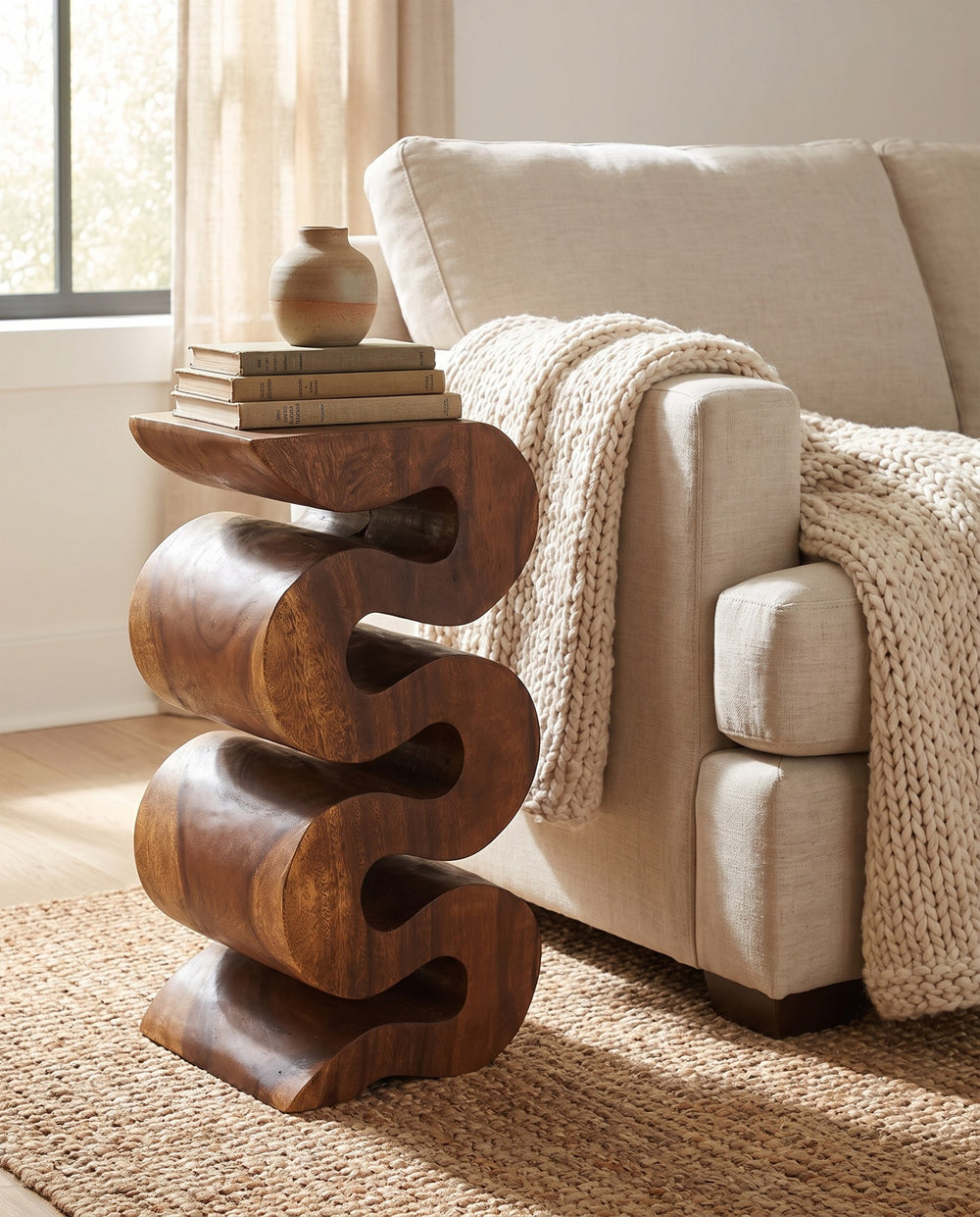 Sculptural Pedestal Tables