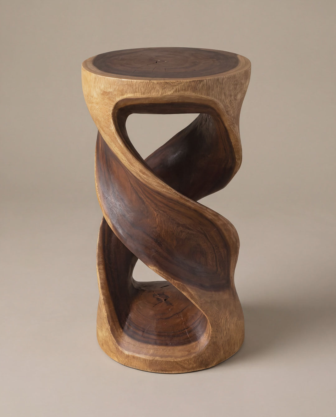 The Tovin sculptural wood furniture in motion